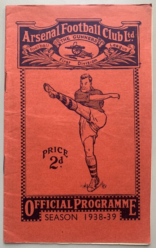 1938/39 Arsenal v Brentford League Division 1 for sale on Ebay