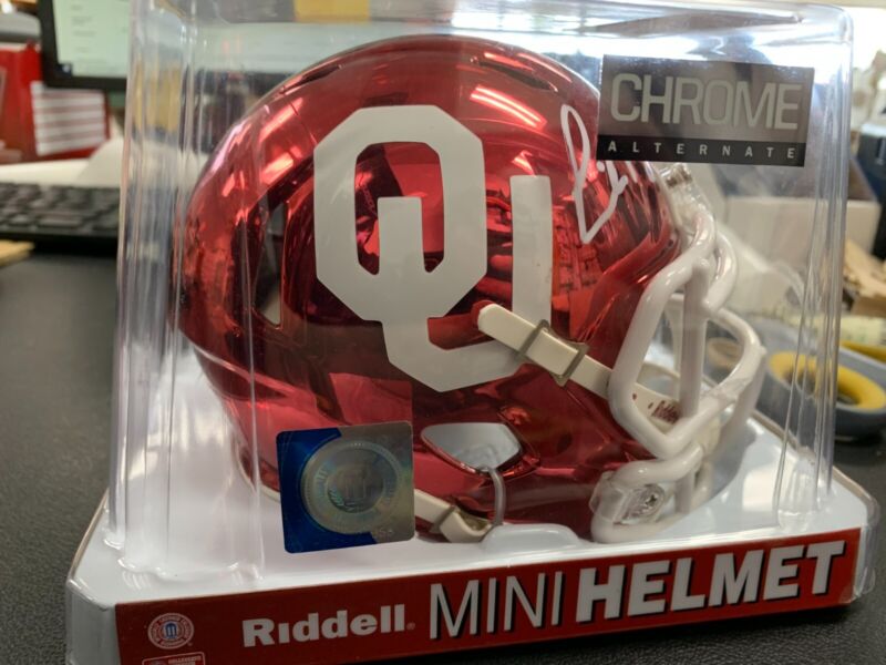 Lincoln Riley Signed Autographed Chrome Oklahoma OU Mini Helmet FANATICS COA for sale on Ebay