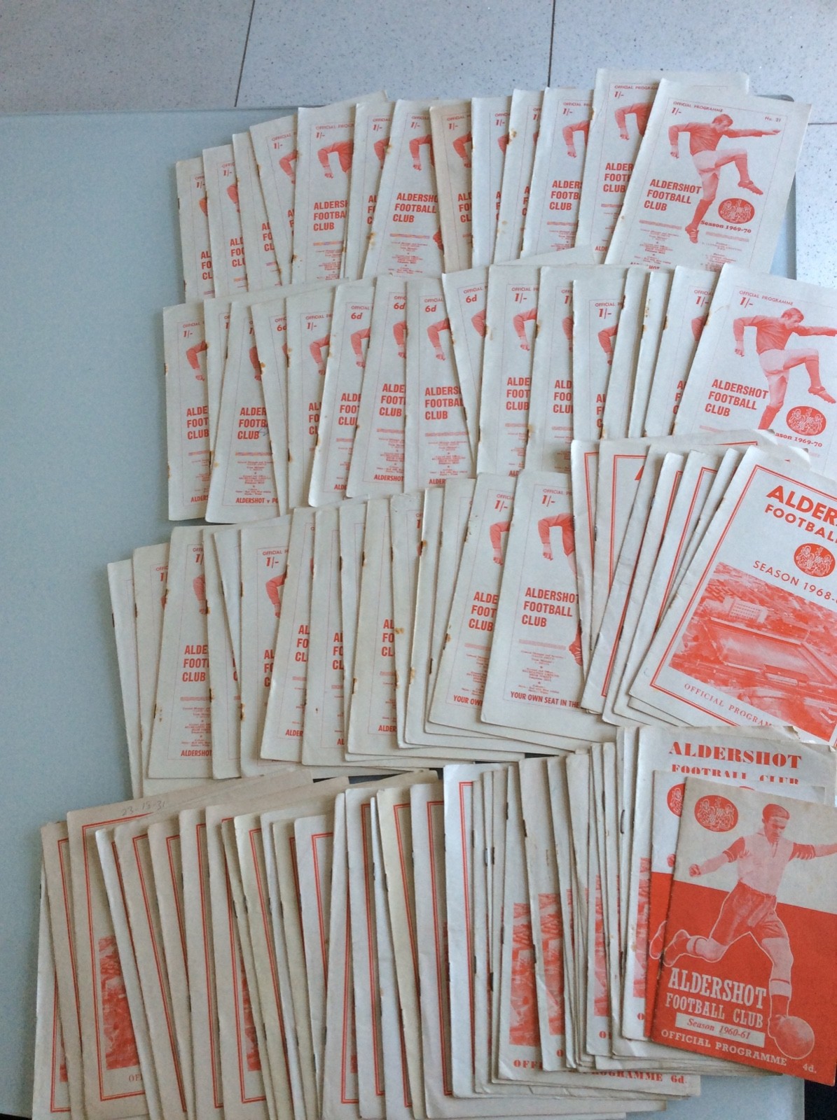 94 X ALDERSHOT HOME PROGRAMMES FROM 1960 TO 1970 for sale on Ebay