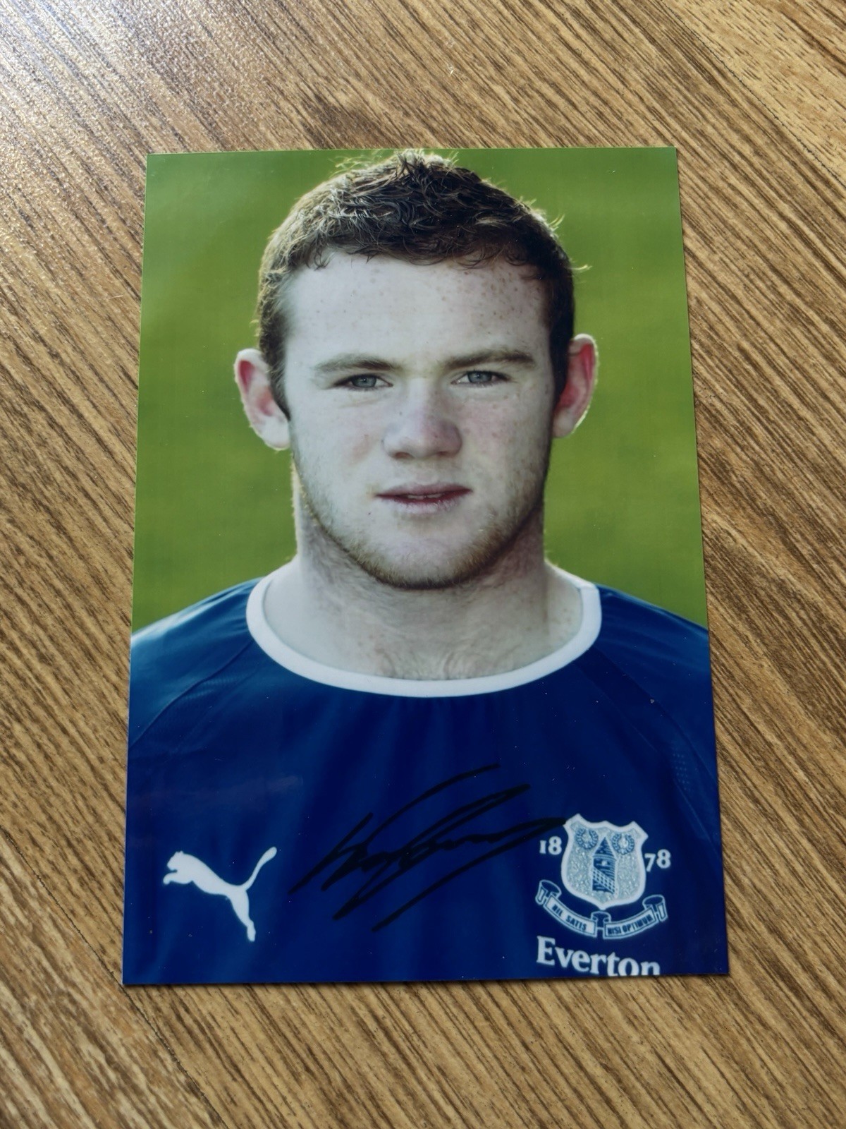 Wayne Rooney Everton England Printed Signed Club Card Possible Rookie Photo  for sale on Ebay