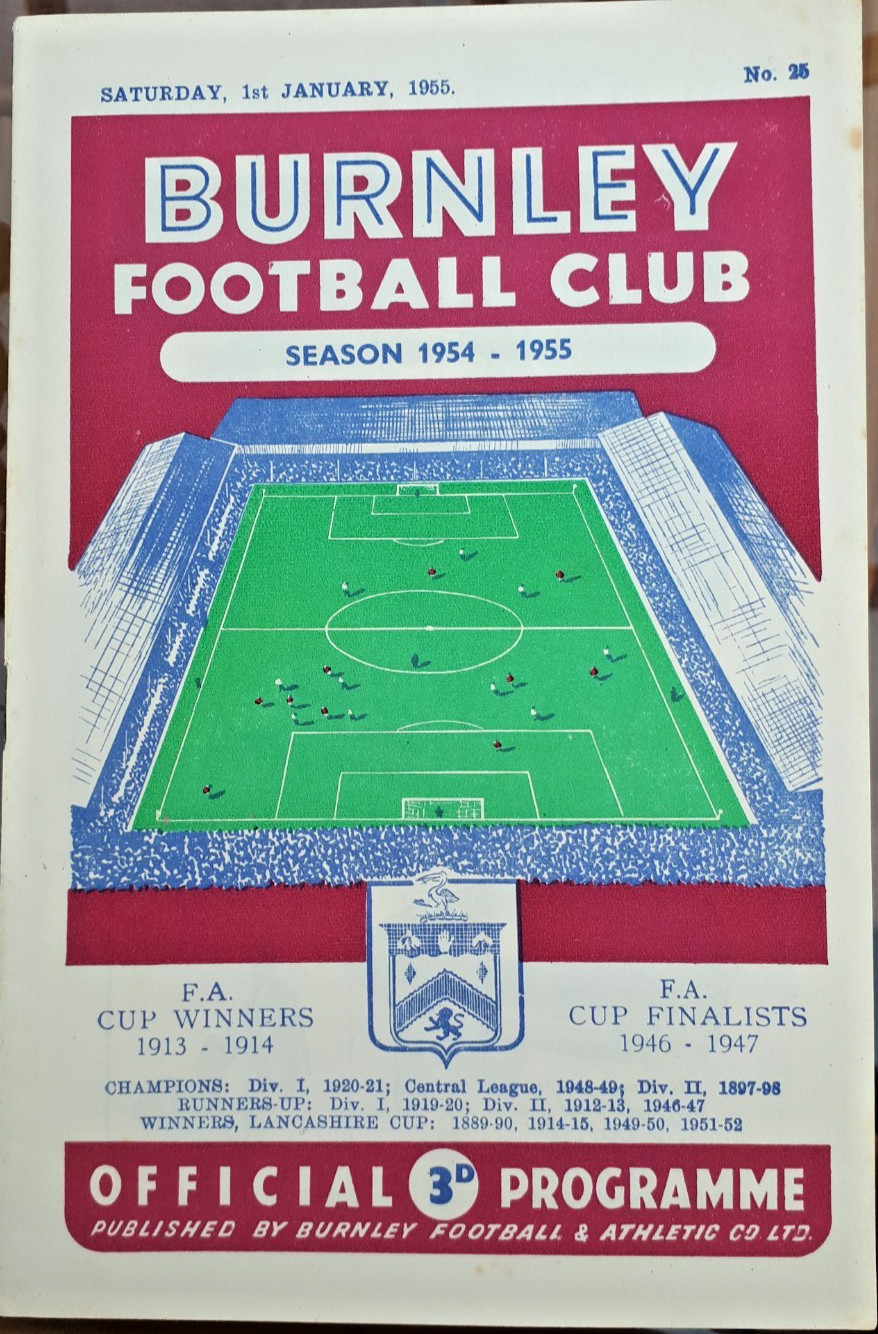 Burnley v Manchester City   programme 1954/55 Season for sale on Ebay