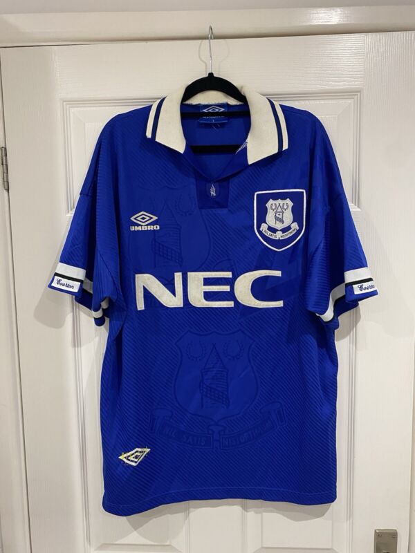 Authentic Umbro Everton 1994-1996 Home Shirt. Size Large for sale on Ebay