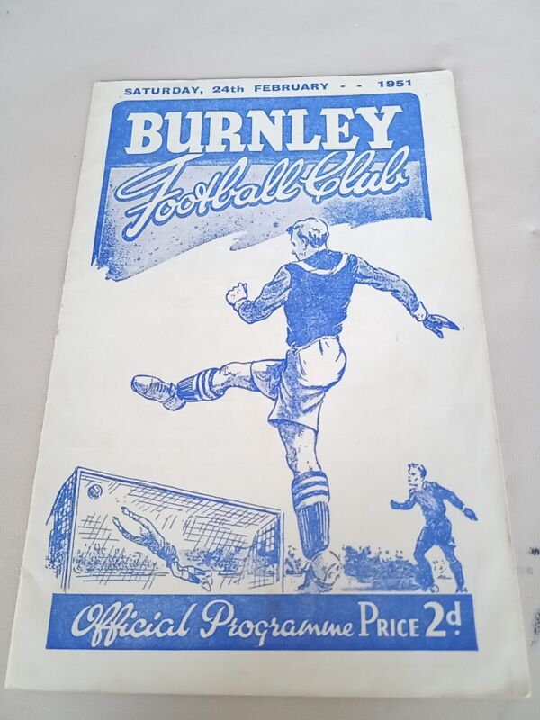 Burnley Football Club Programme 1951 for sale on Ebay