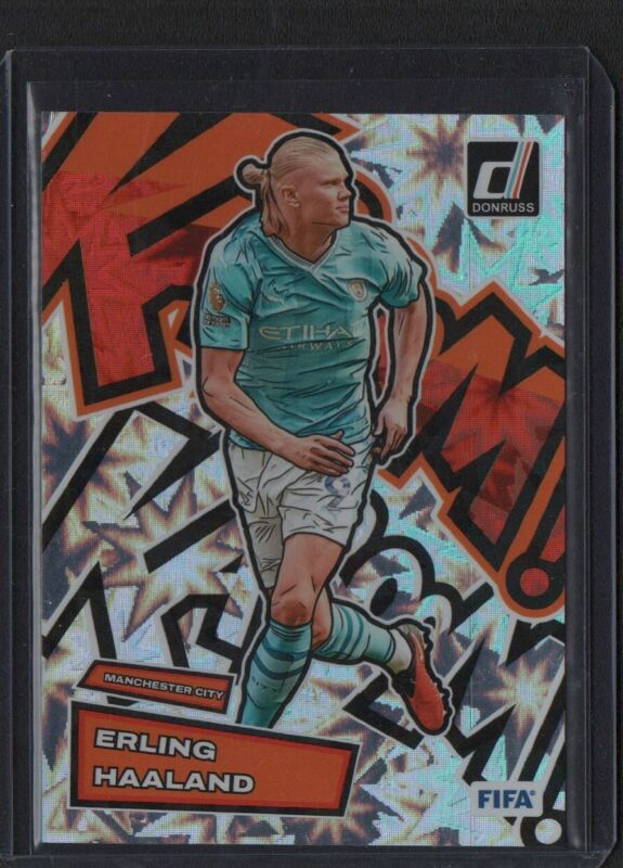 2023-24 PANINI DONRUSS ERLING HAALAND MANCHESTER CITY PREMIER LEAGUE KABOOM for sale on Ebay