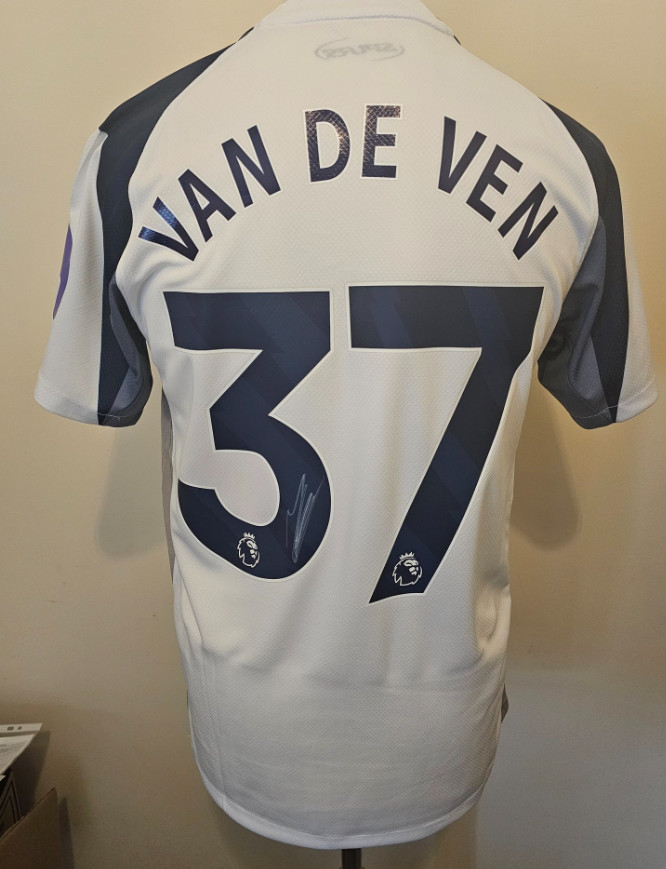 Authentic Micky Van De Ven Signed Tottenham 25/26 Home Shirt with COA for sale on Ebay