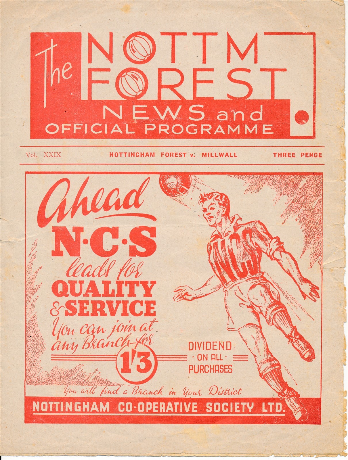 Nottingham Forest v Millwall 1949/1950 - Football Programme for sale on Ebay
