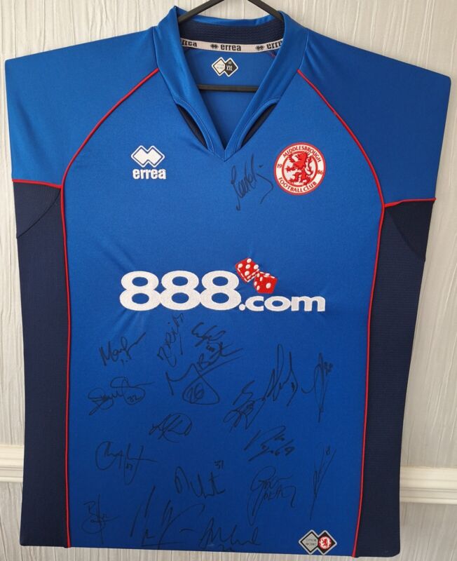 Middlesbrough 2005/2006 Away Shirt - SQUAD SIGNED & MOUNTED - Ready for Framing for sale on Ebay