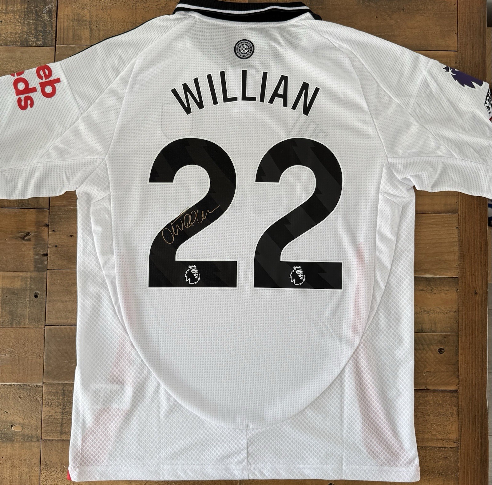 Signed Willian Fulham FC 24/25 Home Shirt Proof Brazil  for sale on Ebay