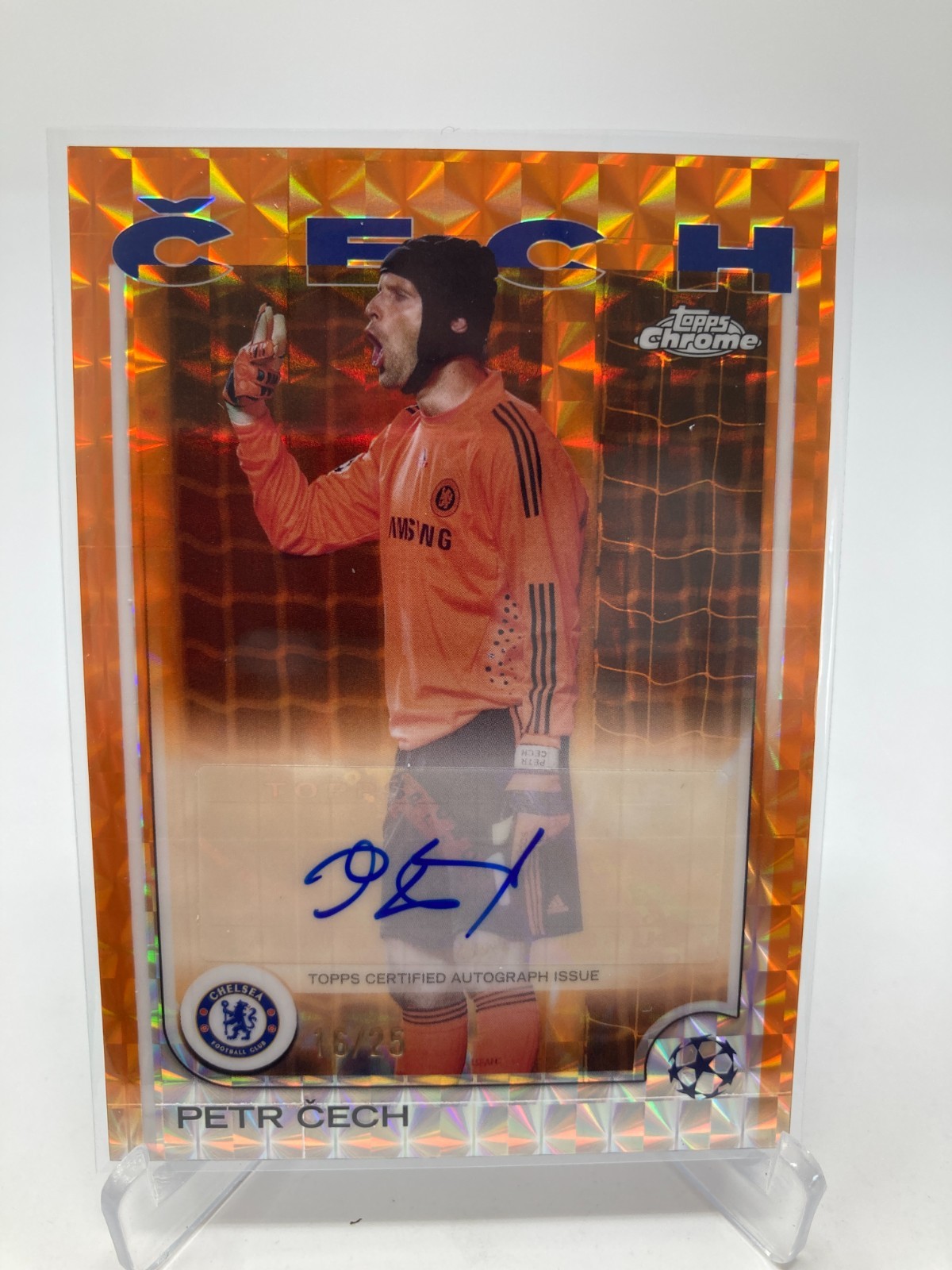 TOPPS CHROME  24/25 PETR CECH CHELSEA AUTO 16/25.. for sale on Ebay