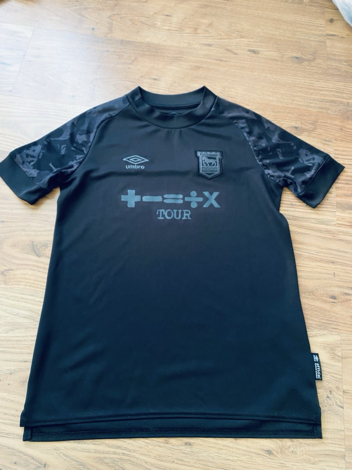 Ipswich Town Black Out Ed Sheeran Football T-shirt Umbro Size Large 11-12 Years  for sale on Ebay
