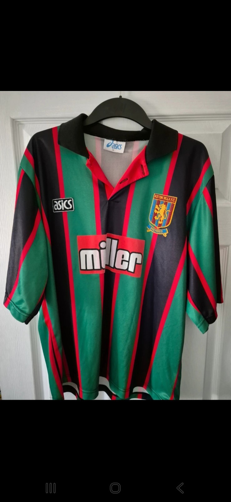 Authentic Original Asics Aston Villa 1993/1994 Away Shirt Mens XL for sale on Ebay