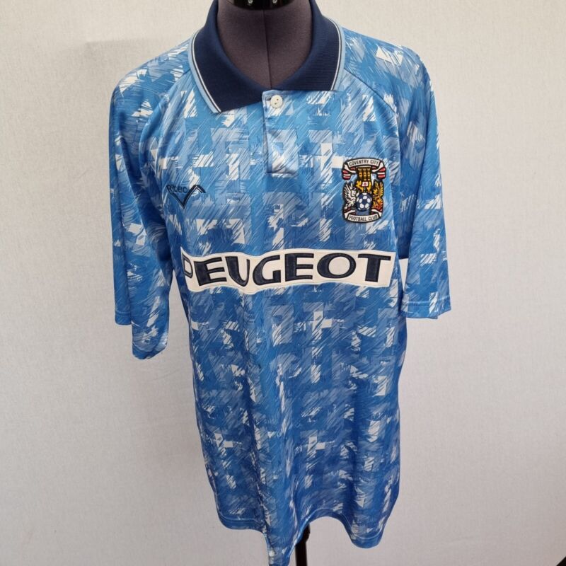 Vintage Original Ribero Coventry City Football Shirt 1992 94 Home Top Blue XL for sale on Ebay