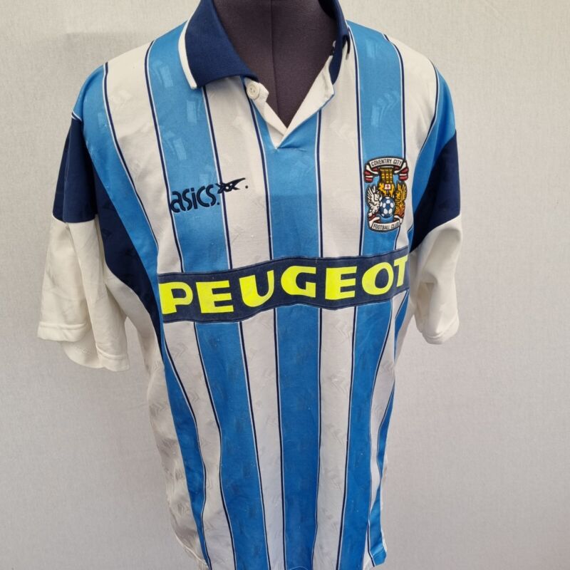 Vintage Original Asics Coventry City Football Shirt 1991 1992 Home Top Large L for sale on Ebay