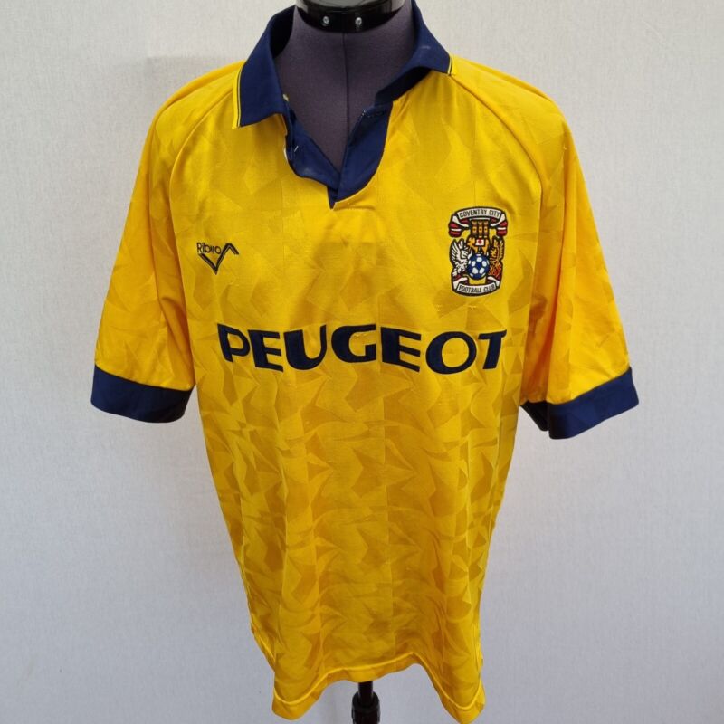 Vintage Original Ribero Coventry City Football Shirt 1992 94 Away 3rd Top Yellow for sale on Ebay