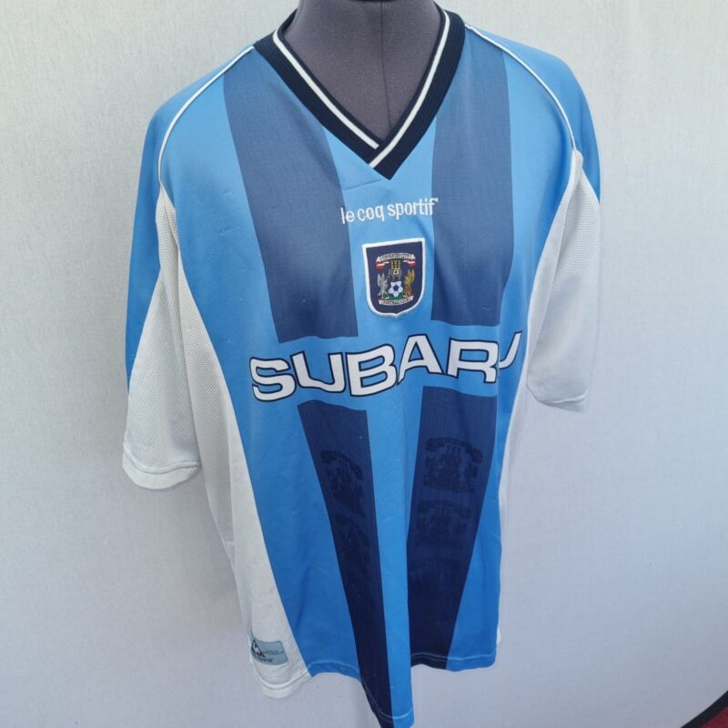 Vintage Le Coq Sportif Coventry City Football Shirt 1998 99 Home Top Sky Blue XL for sale on Ebay