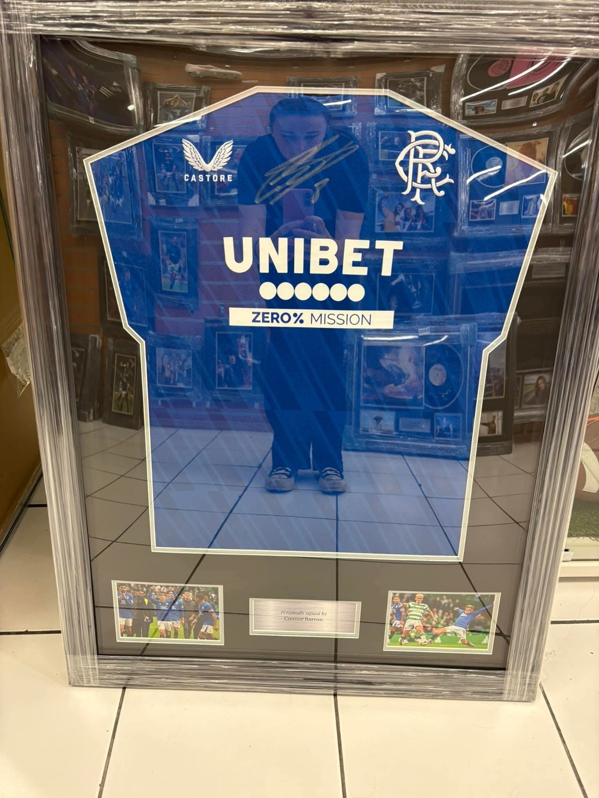 Signed & Framed Connor Barron Rangers Shirt, Comes With COA for sale on Ebay