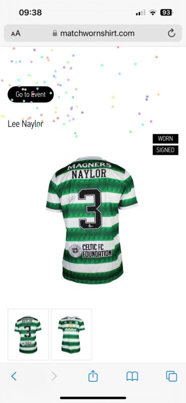 Matchworn CELTIC FC  for sale on Ebay