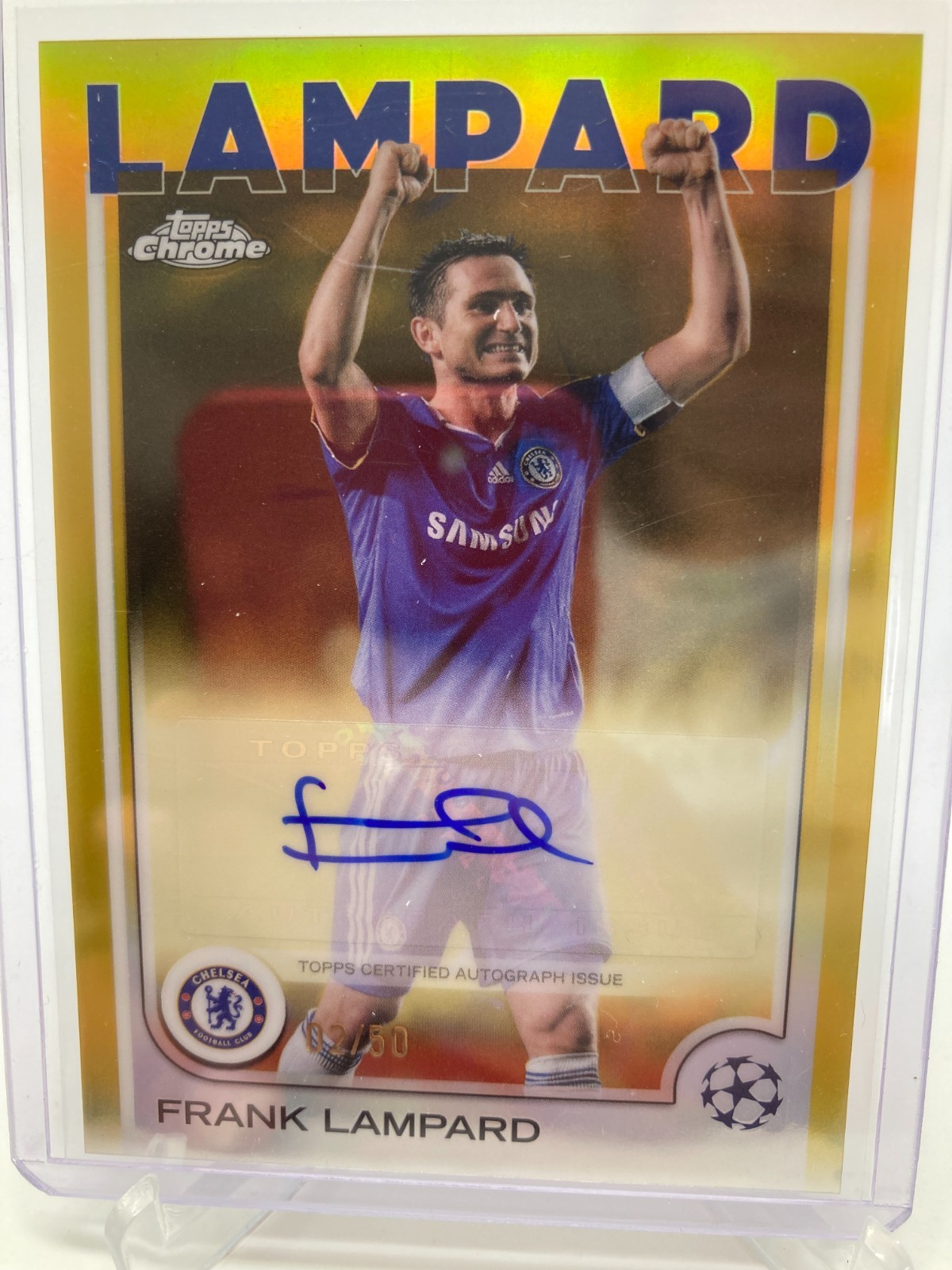 TOPPS CHROME  24/25 FRANK LAMPARD CHELSEA AUTO 2/50.. for sale on Ebay