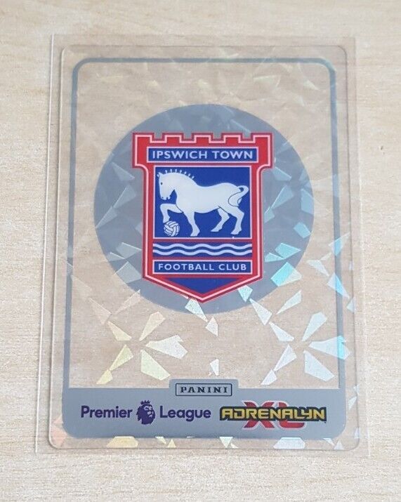 Ipswich Town FC Crystal Crest Card Club Badge PANINI XL Premier League 2025 for sale on Ebay