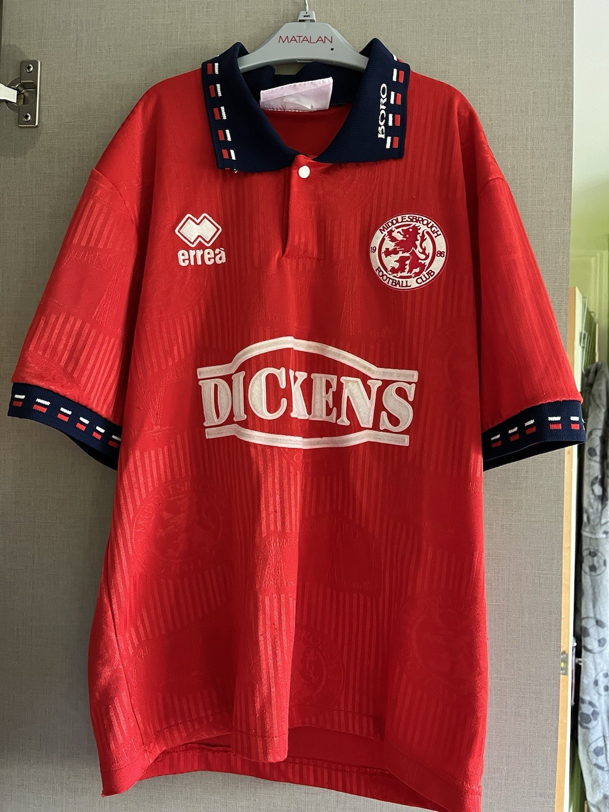 Middlesbrough Home Football Shirt 1994/95 Size 40 Age 13/14 Errea Neil Cox #2 for sale on Ebay