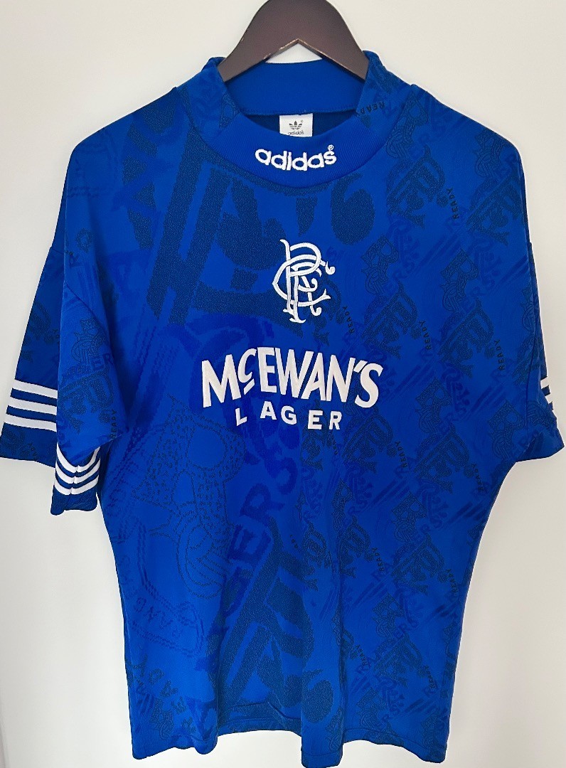 ADIDAS RANGERS FC Men’s Blue Home Football Top 1994-96 Size 40-42 - CG C51 for sale on Ebay