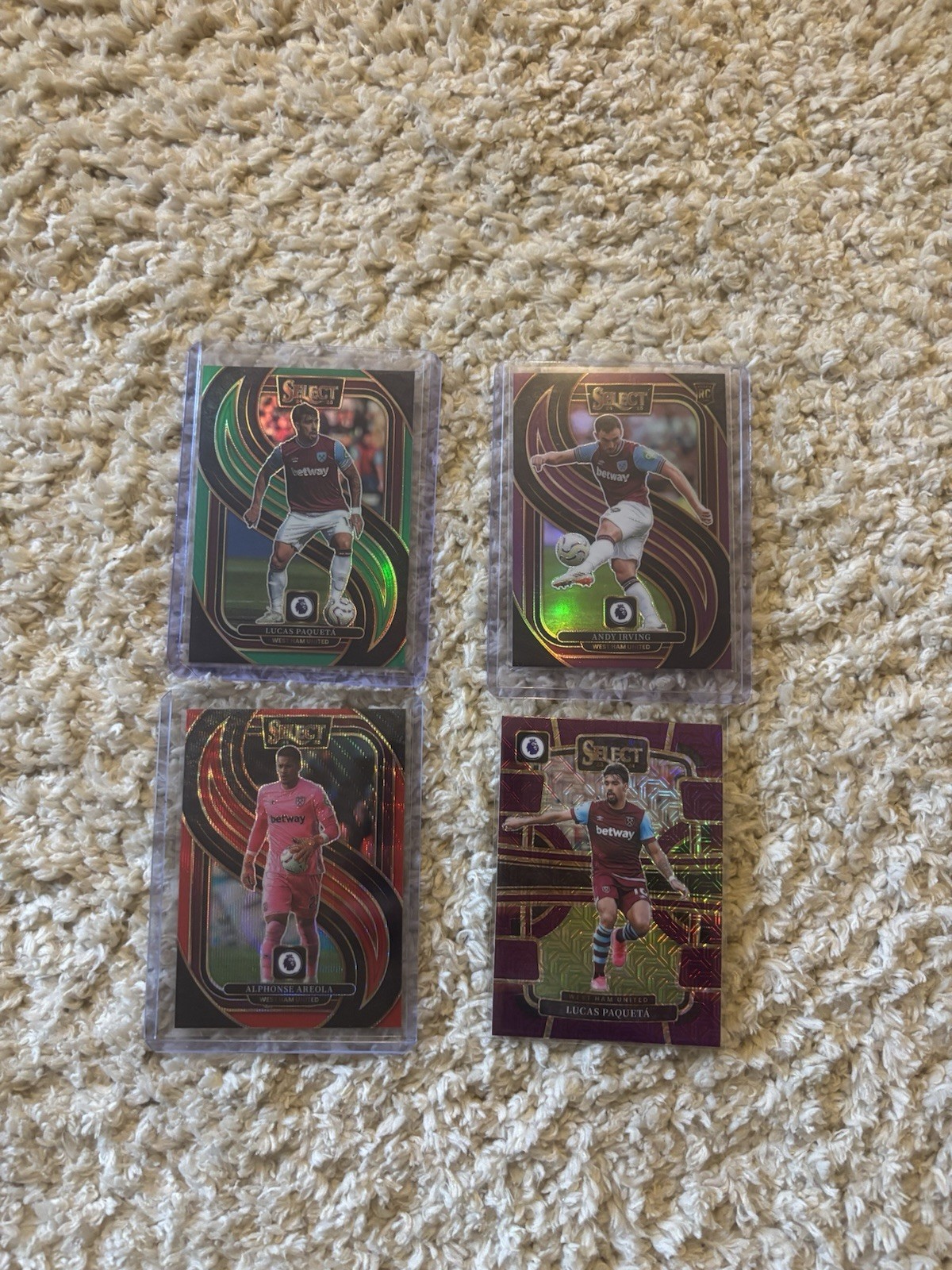 Panini Select 2024/25 Premier League West Ham X4 Cards Lucas Paqueta 3/5  for sale on Ebay