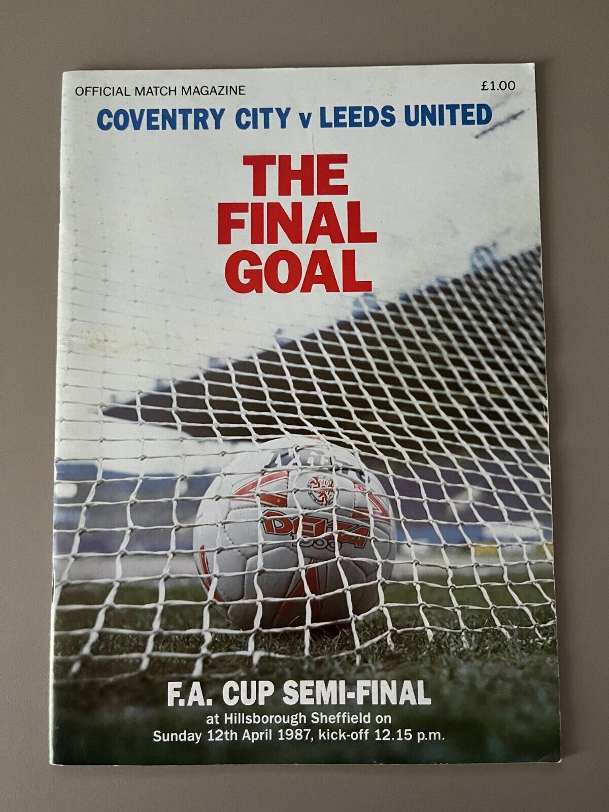 1987 FA Cup Semi Final - Coventry City vs Leeds United for sale on Ebay