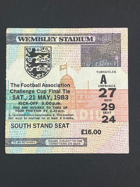1983 MANCHESTER UNITED V BRIGHTON & HOVE ALBION 21-05-1983 FA CUP FINAL TICKET for sale on Ebay