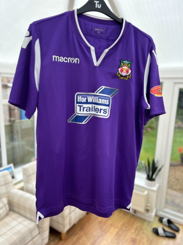 Wrexham AFC 2018-19 purple third shirt, size XXL - Welcome to Wrexham, Wrecsam for sale on Ebay