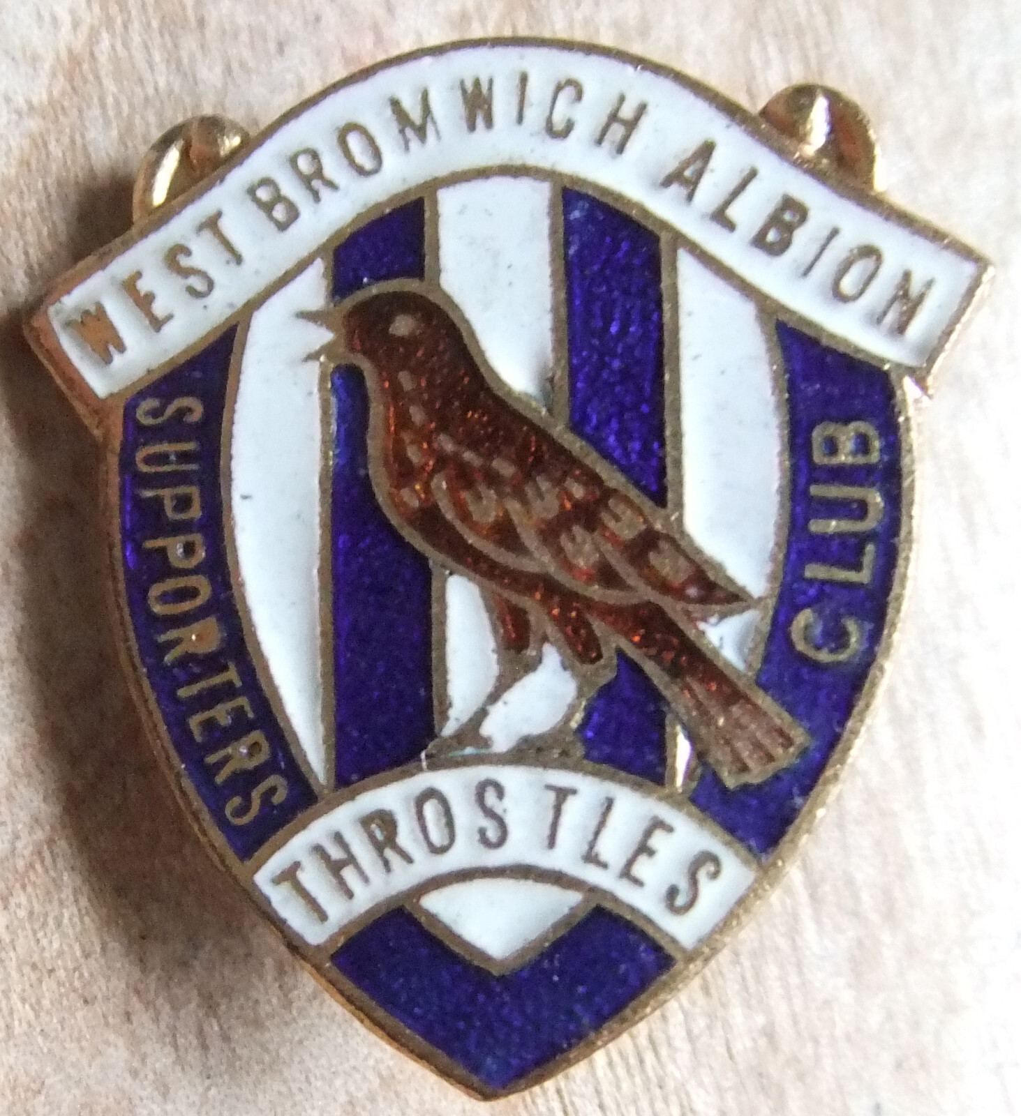 RARE, VINTAGE ENAMEL FOOTBALL BADGE, WEST BROMWICH ALBION, THROSTLES, SUPPORTERS for sale on Ebay