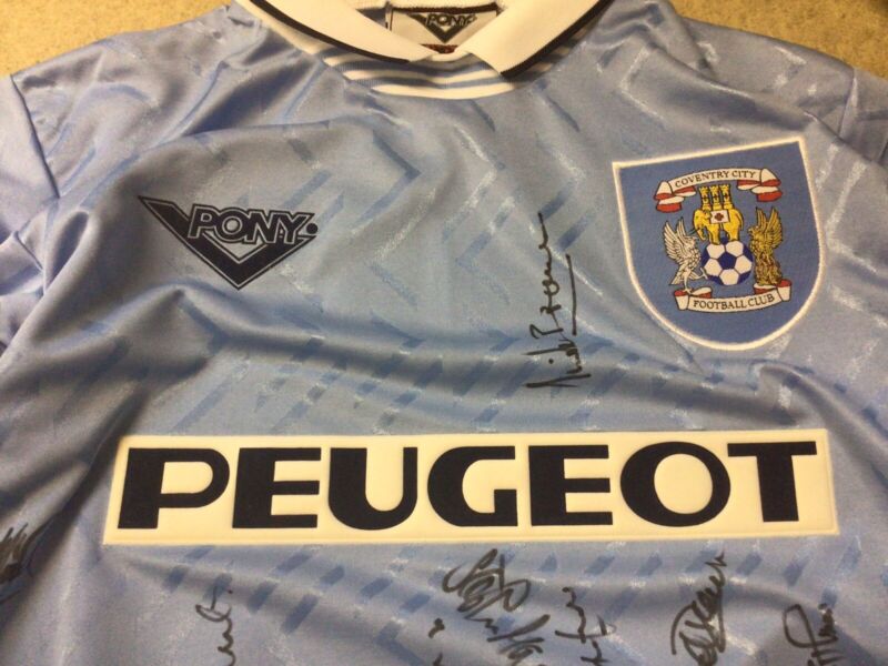 Coventry City Autographed Players Shirt From The 1990’s  for sale on Ebay