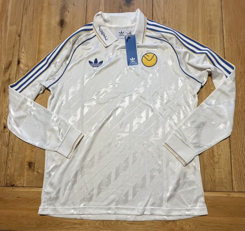 Leeds United adidas original LS Jersey - Men’s Medium. for sale on Ebay