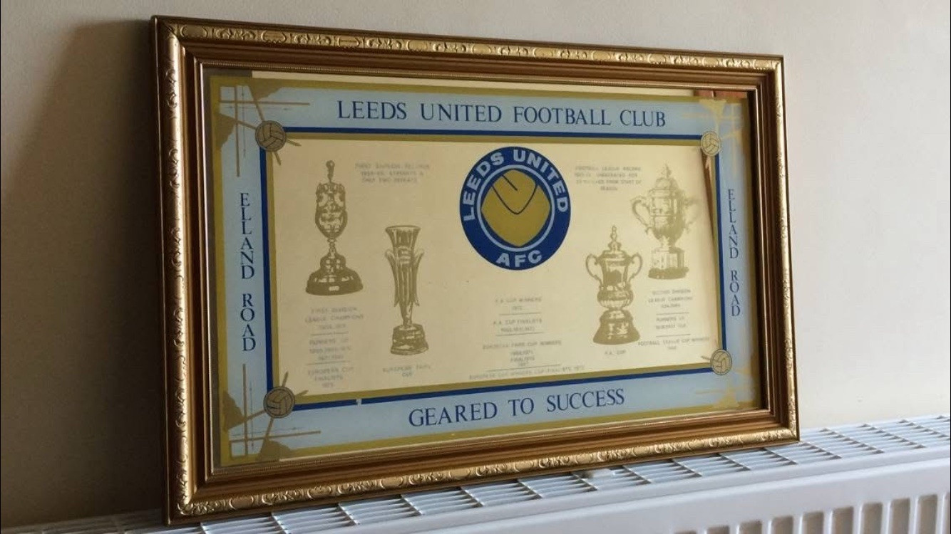 Leeds United Football Club 1970s Commemorative Mirror Very Rare N/M Condition for sale on Ebay
