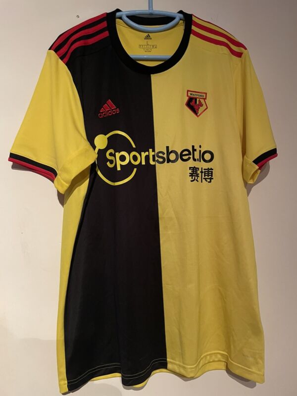 Adidas Watford FC 2019/2020 Home Football Shirt, Mens Size Large, Yellow/Black for sale on Ebay