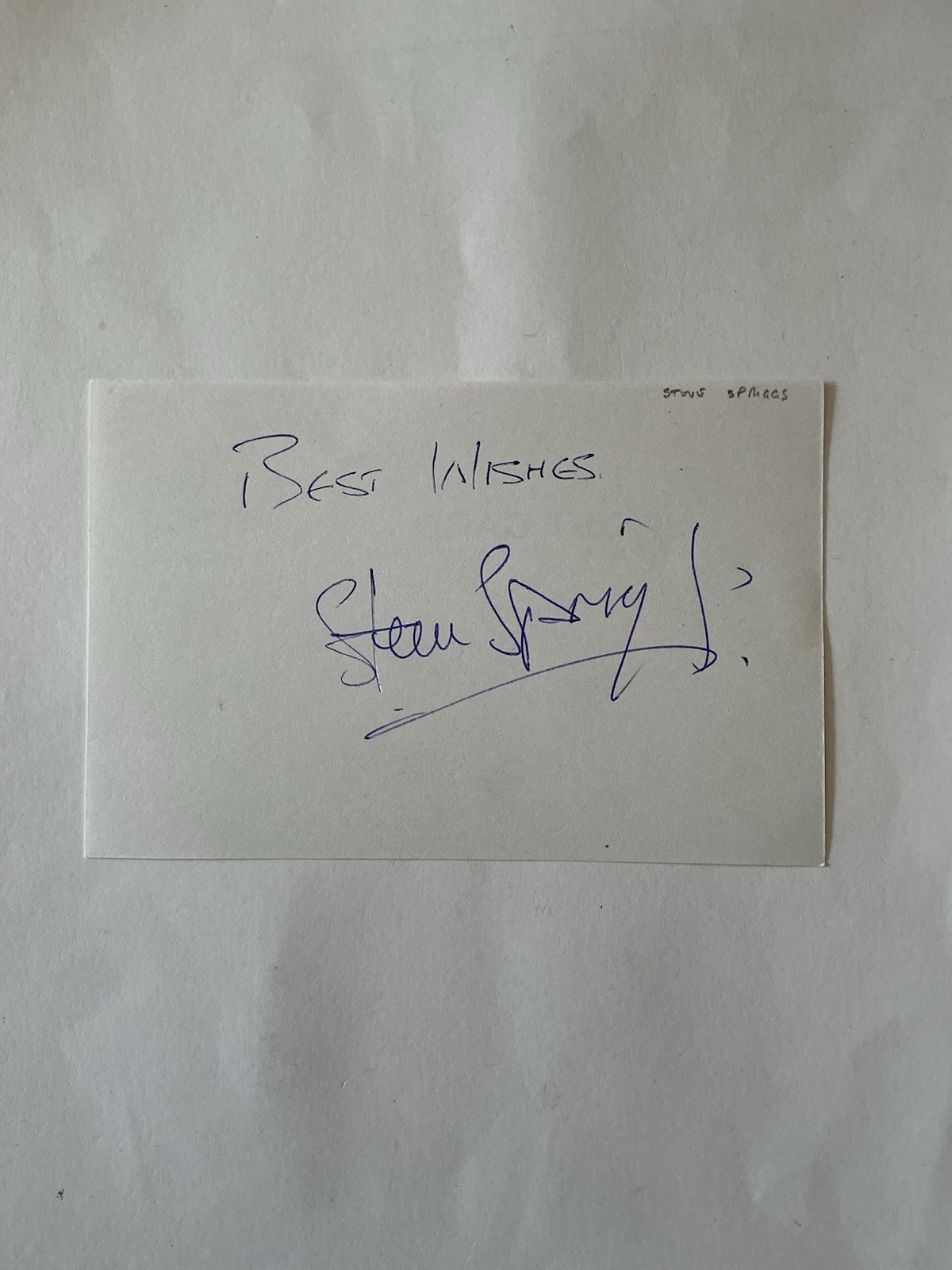 STEVE SPRIGGS  Huddersfield, Cambridge Utd, Middlesbrough Signed White Card. for sale on Ebay