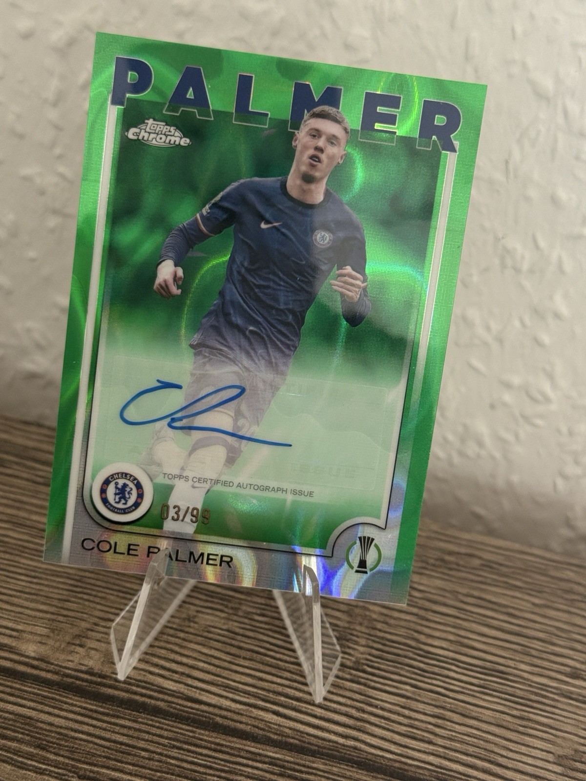 Topps Chrome UCC 24/25 Cole Palmer /99 Green Lava Auto Chelsea England  for sale on Ebay