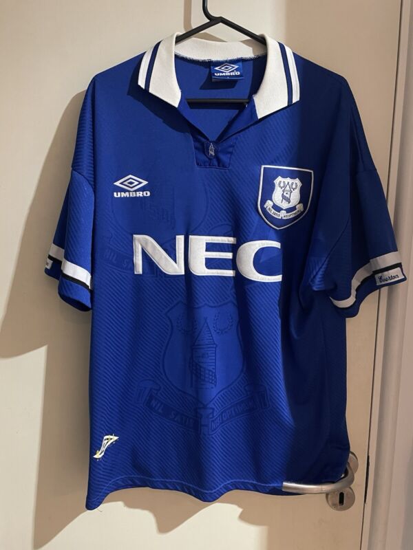 Authentic Umbro Everton 1994-1995 Home Shirt. Size L for sale on Ebay