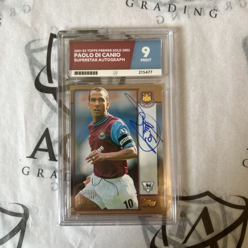 TOPPS PREMIER GOLD 2002 Paolo Di Canio West Ham United Autograph Grade 9 Mint for sale on Ebay
