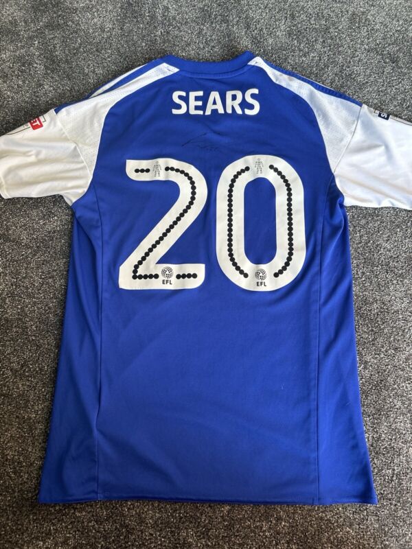 Ipswich Town Matchworn and signed Freddie Sears 20 2016/17 Home Football Shirt for sale on Ebay