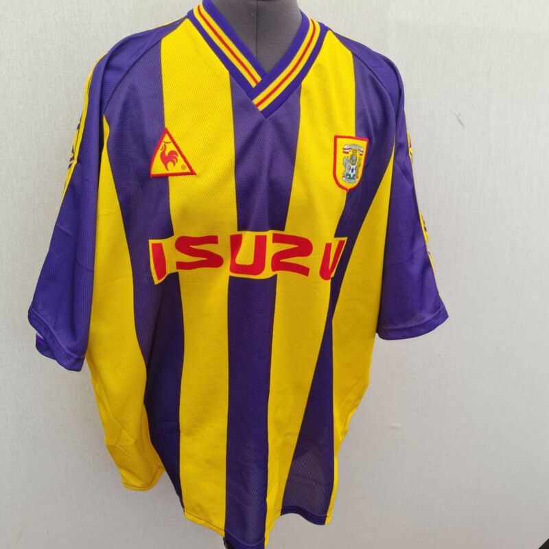 Vintage Le Coq Sportif Coventry City Football Shirt Away Top 1998 1999 XL for sale on Ebay