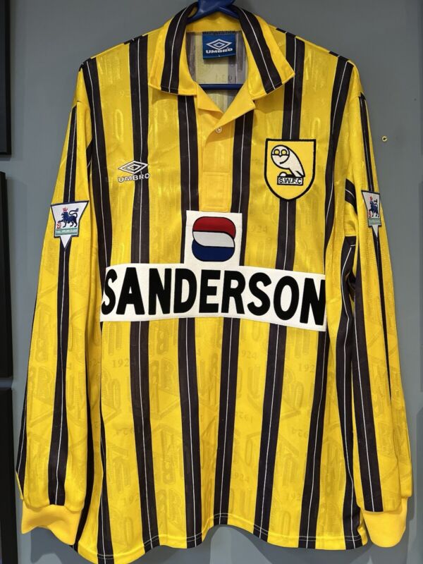 Sheffield Wednesday Away Shirt 92/93 Long Sleeve Ultra Rare for sale on Ebay