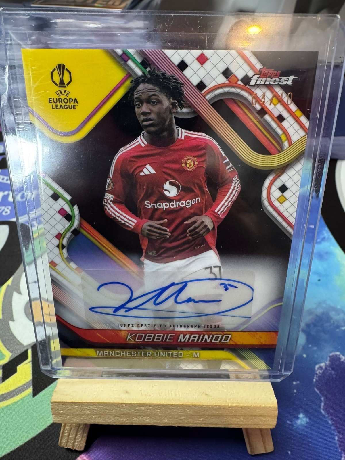 Kobbie Mainoo /10 Auto Topps Finest Manchester United England RARE for sale on Ebay