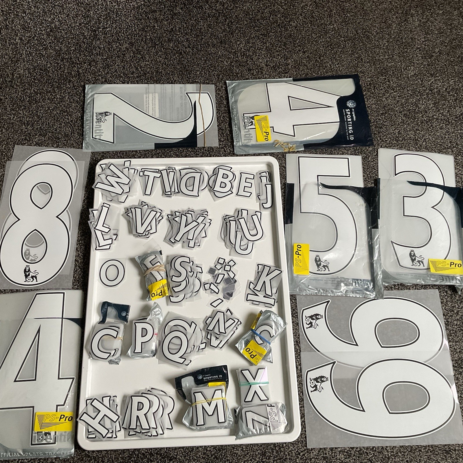 Sporting id 2013-2014-2015-2016-2017 PS PRO numbers letters bundle 13-17 player for sale on Ebay