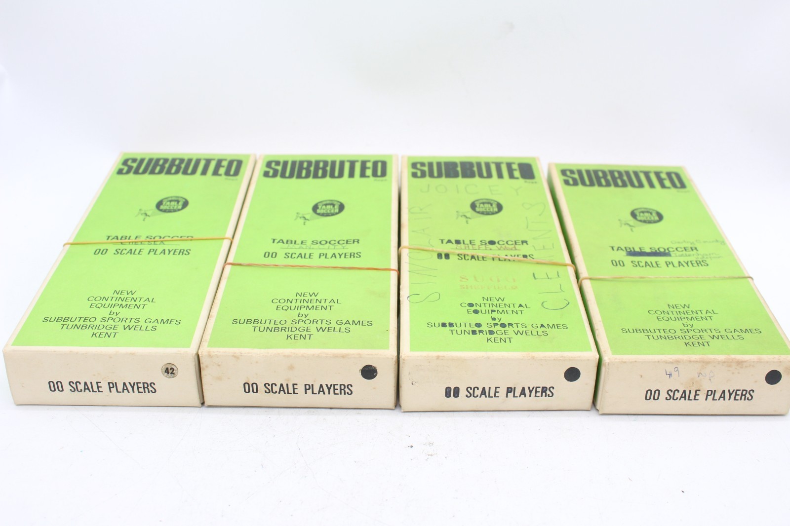 F x4 Vintage Subbuteo Teams Inc Sheffield Weds, Tottenham, Chelsea etc Complete for sale on Ebay