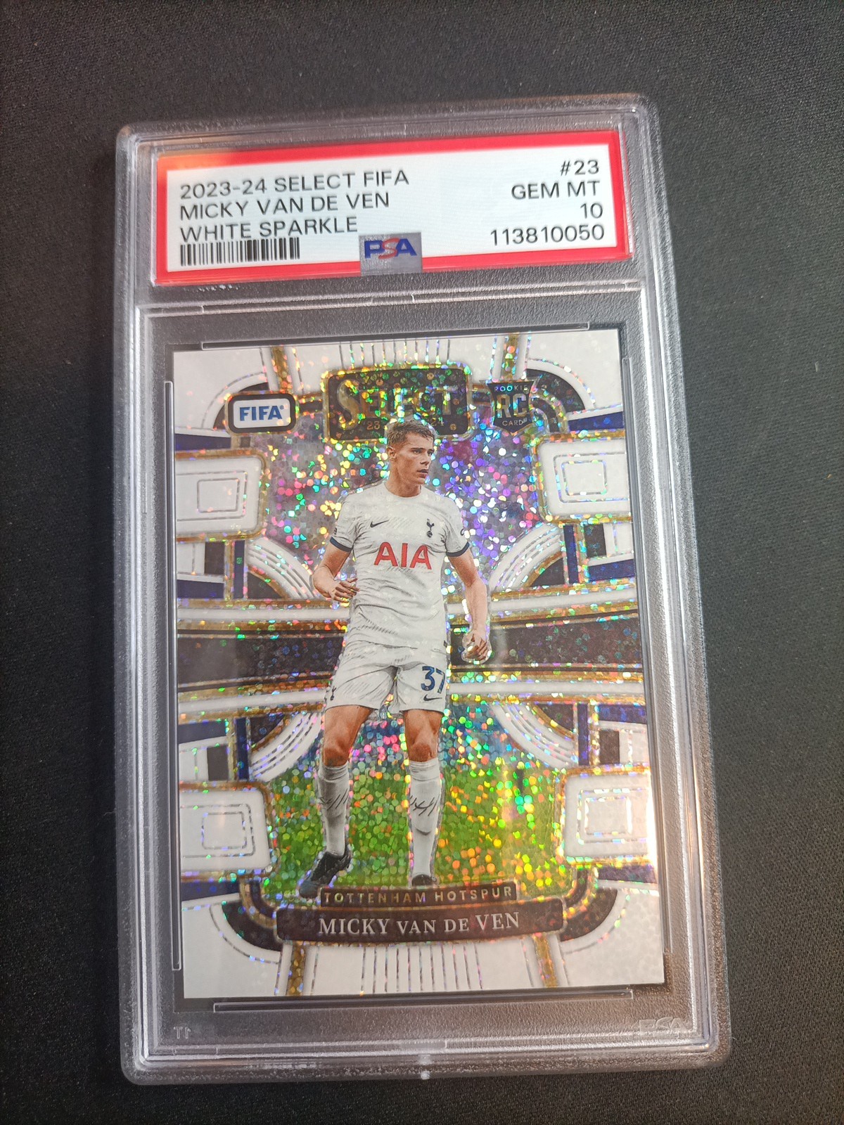 Panini Select Fifa 2023-24 Van De Ven Rookie White Sparkle Psa 10 Tottenham for sale on Ebay