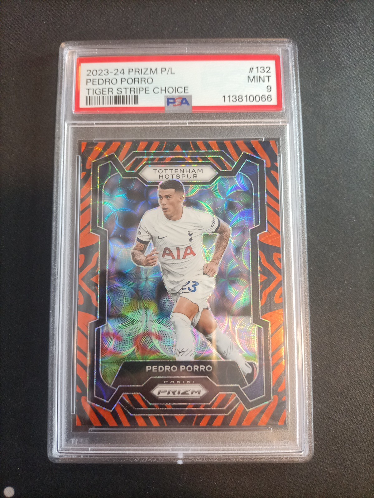 Panini Prizm 2023-24 Pedro Porro Tiger Stripe Psa 9 Tottenham for sale on Ebay