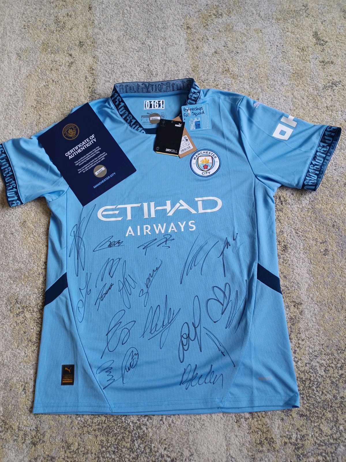 Manchester City 2024/25 Squad Signed Shirt Complete With Authenticity. for sale on Ebay