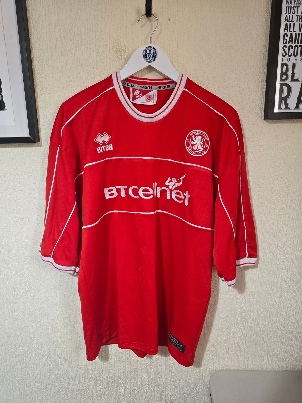 Middlesbrough 2001/02 Errea Home shirt - Large for sale on Ebay