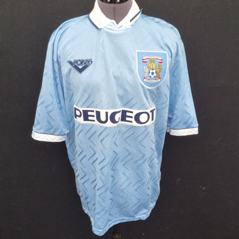 Vintage 90s Coventry City Pony 1994 - 1995 Home Football Shirt  90s Top Large L for sale on Ebay