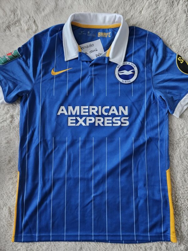 Brighton And Hove Albion Home Shirt 20/21 - Match Issue stickered  for sale on Ebay